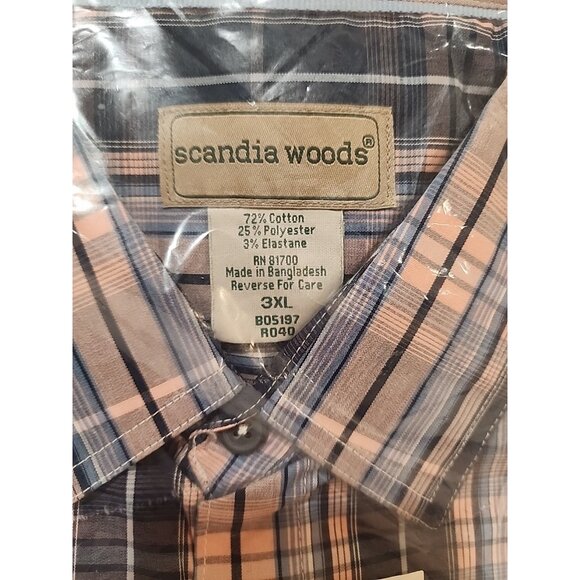 2 pack SCANDIA WOODS size 3XL Mens Short Sleeve pilot Shirt cotton with pockets - Picture 5 of 7
